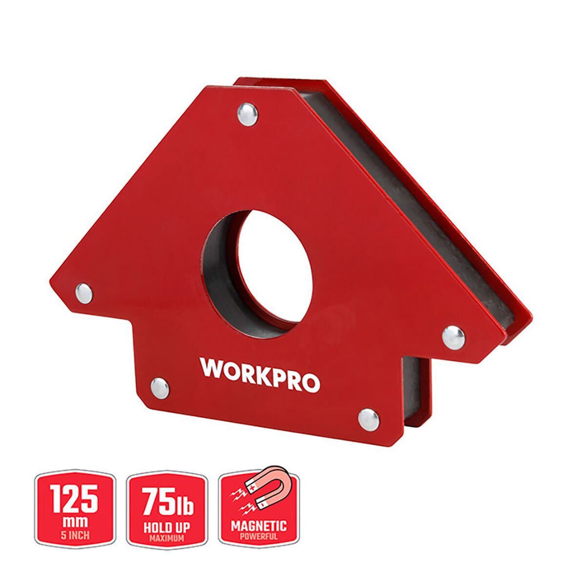 Magneetiline keevitusnurk Workpro 5" 12,5 cm